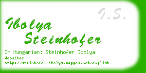 ibolya steinhofer business card